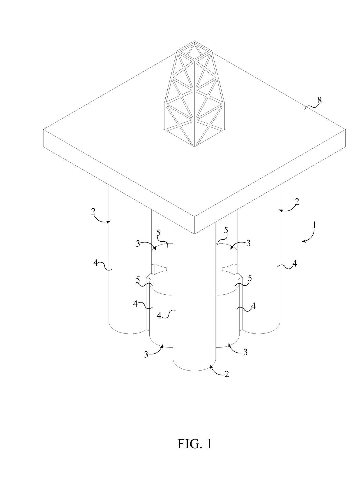 Multi-column tension leg platform