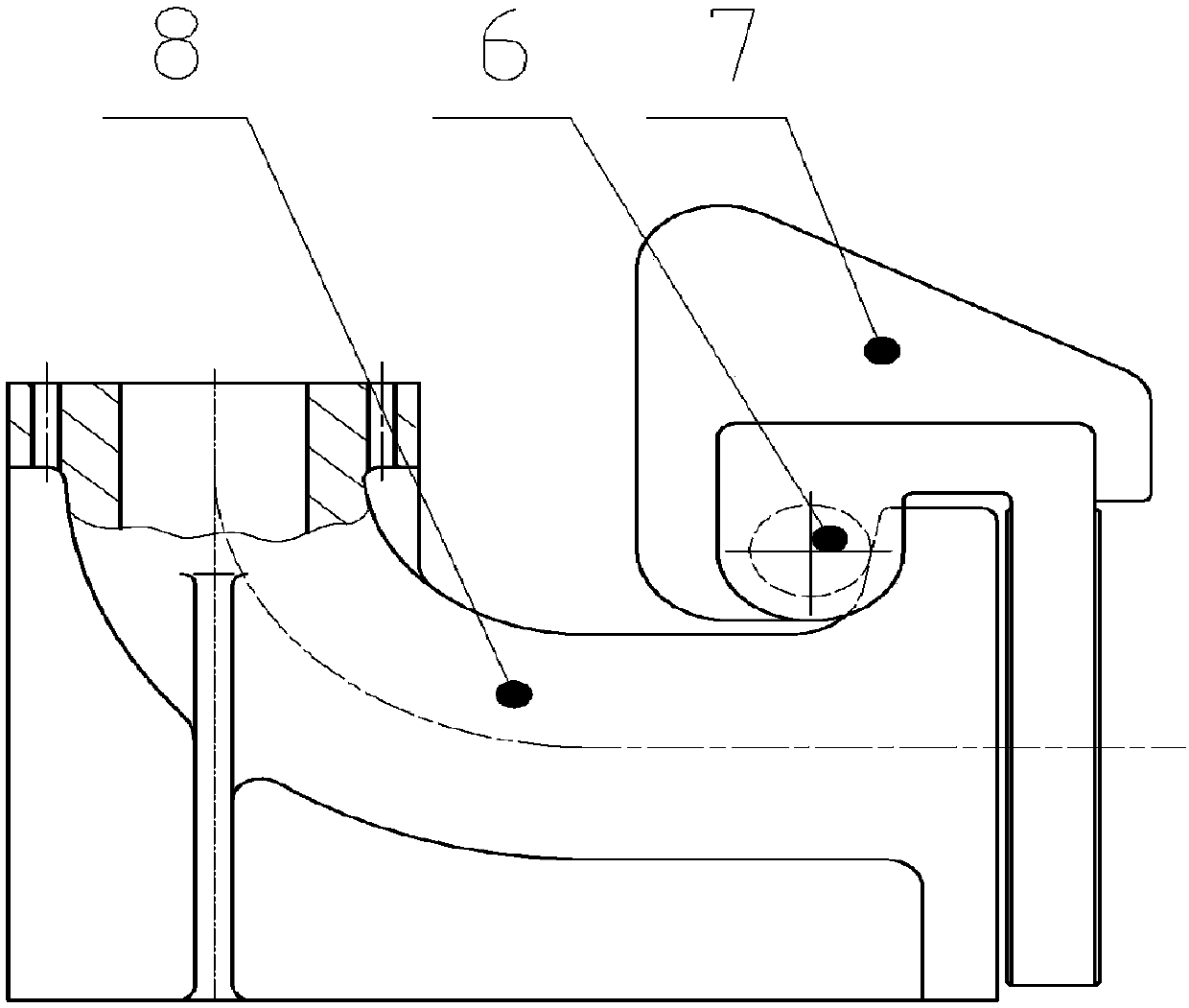 Device for installing deep-water high-lift submersible sewage pump