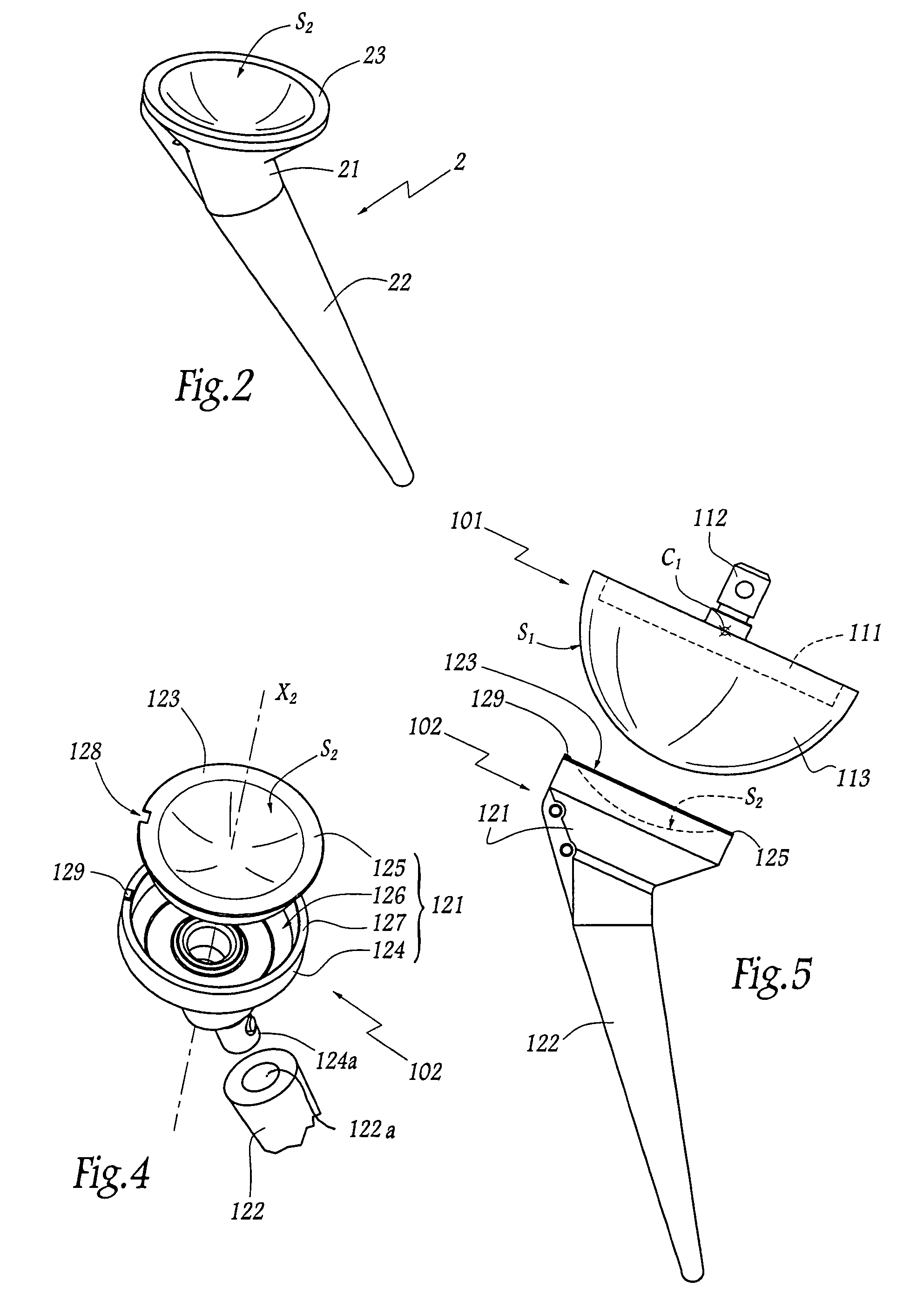 Total shoulder prosthesis of an inverted type