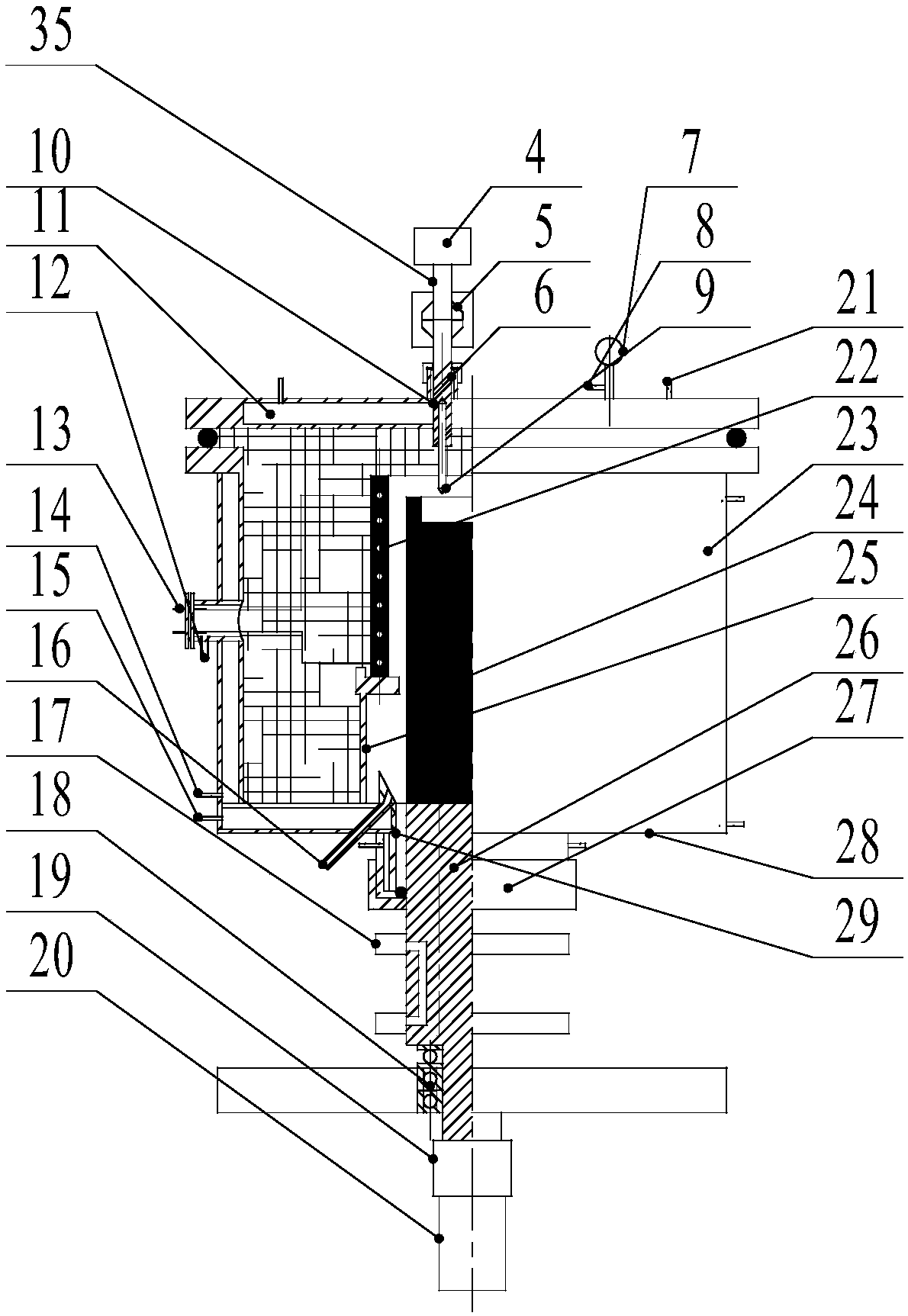 Test instrument for material mechanical properties at ultra-high temperature and high-temperature furnace used thereby