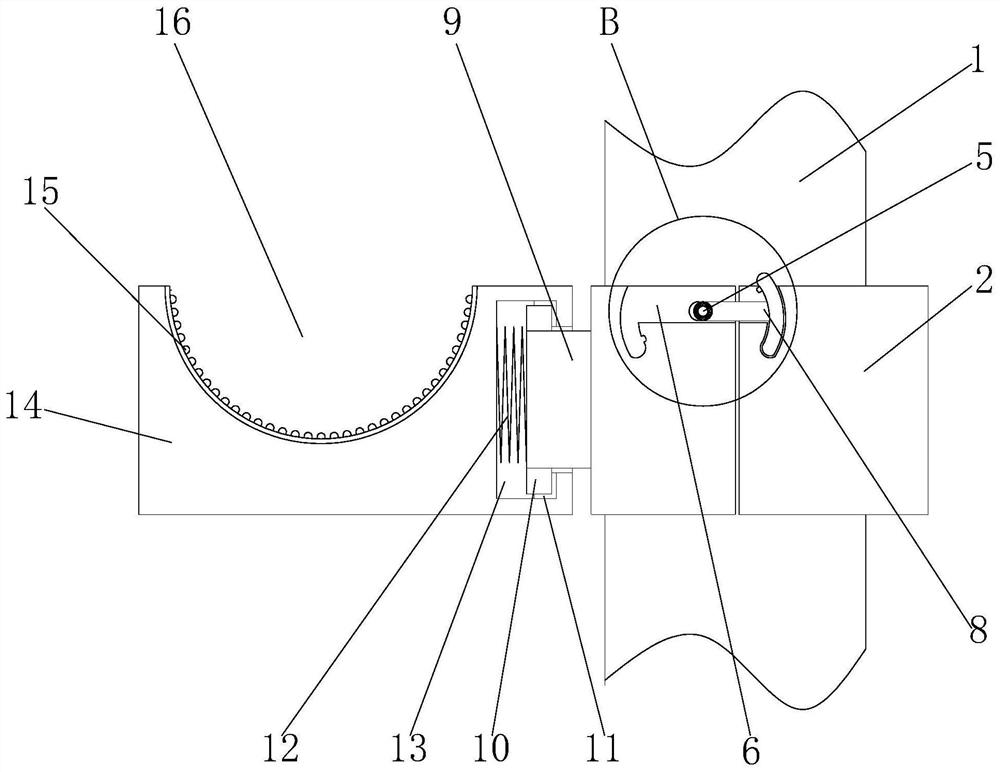 Building scaffold construction auxiliary device