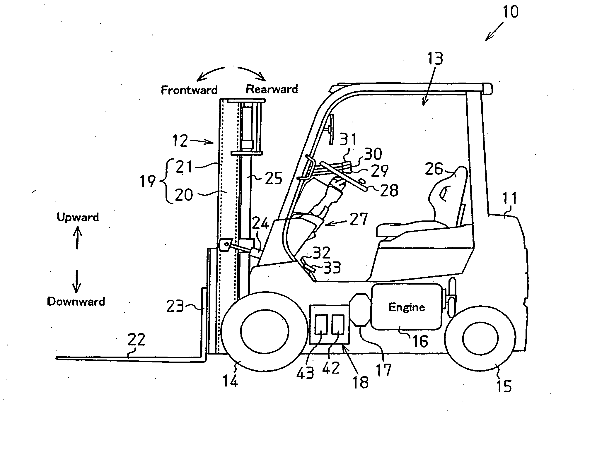 Drive control apparatus for forklift