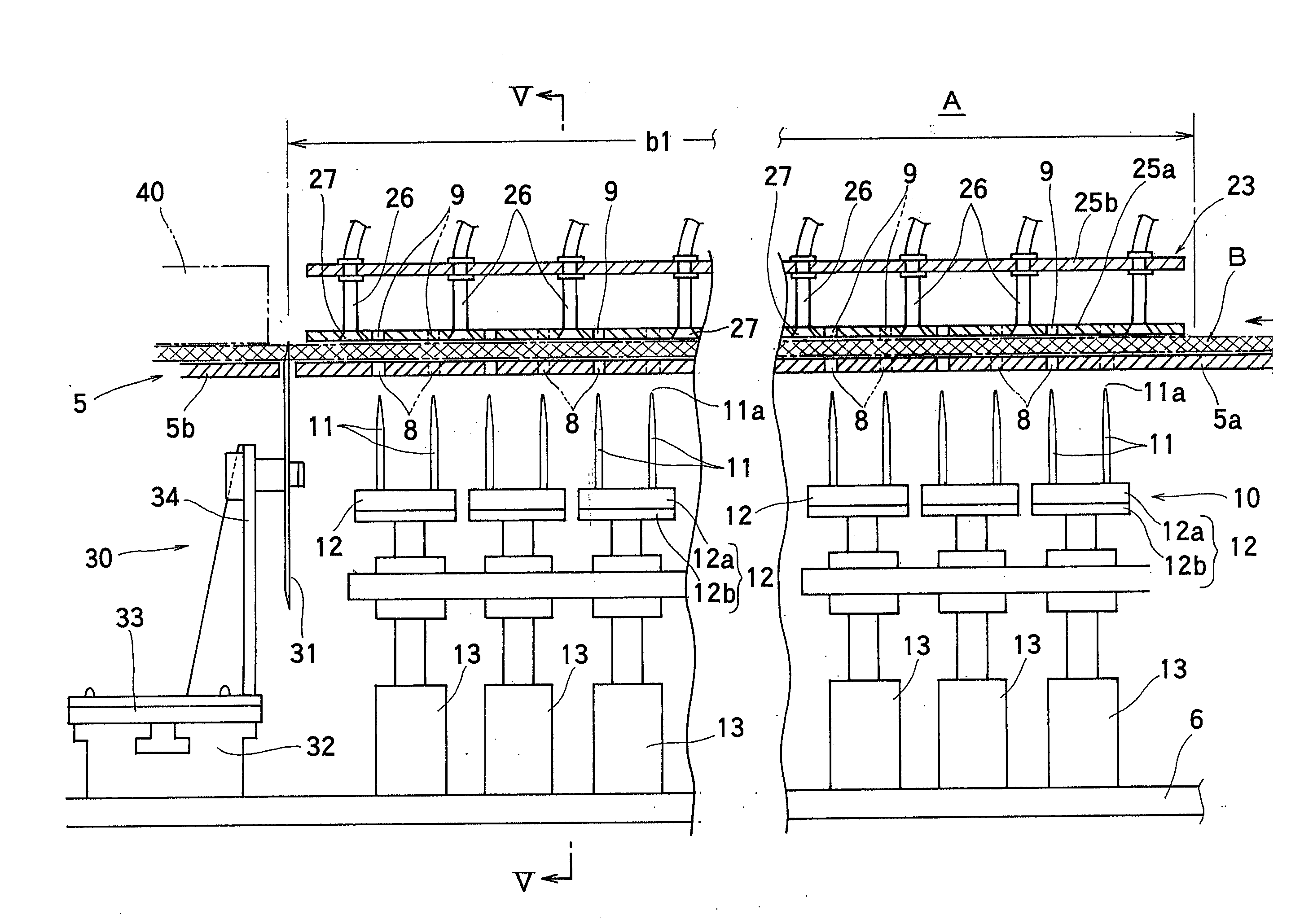 Perforating apparatus for tire constituent member