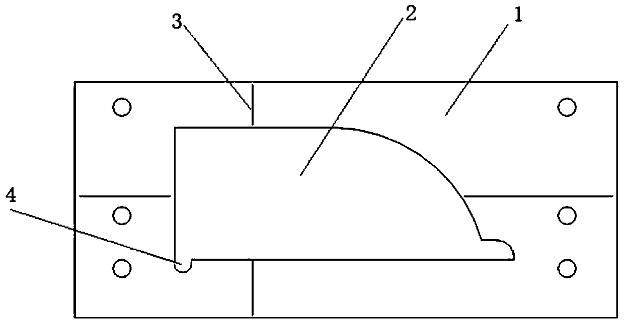 Spherical flat steel mooring seat opening mold