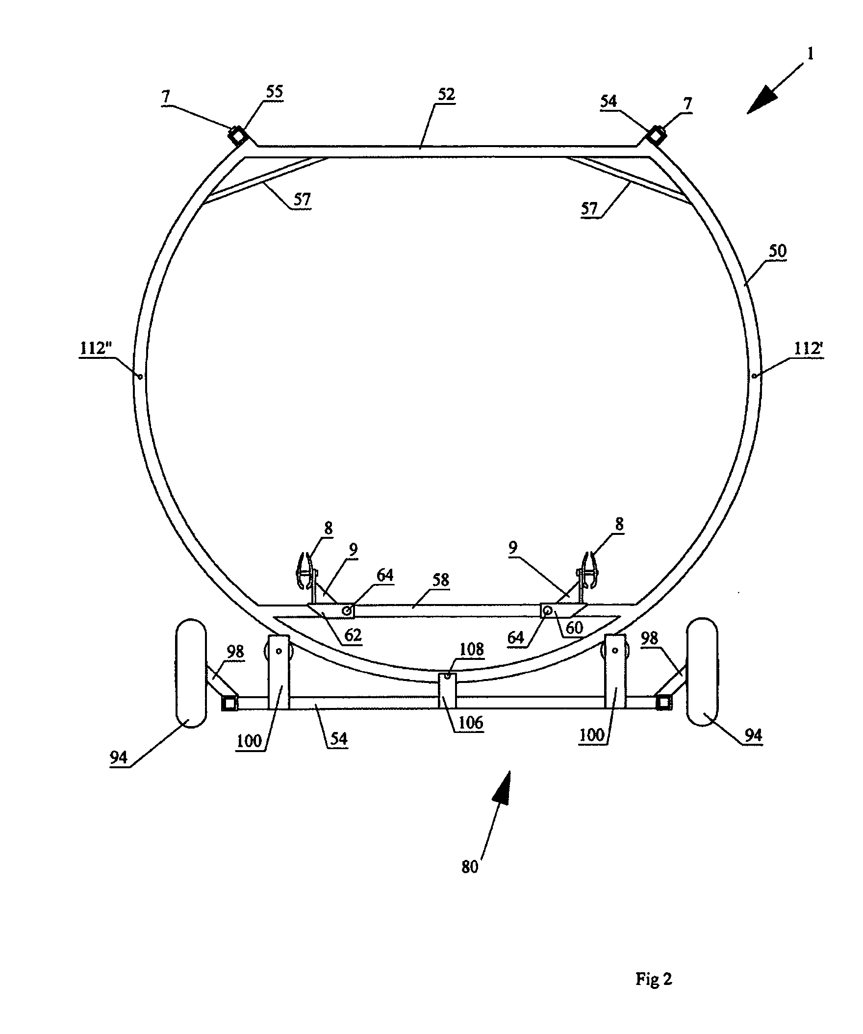 Apparatus for rotating a vehicle