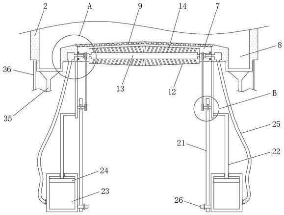 Energy-saving and environment-friendly filtering device for municipal sewage treatment