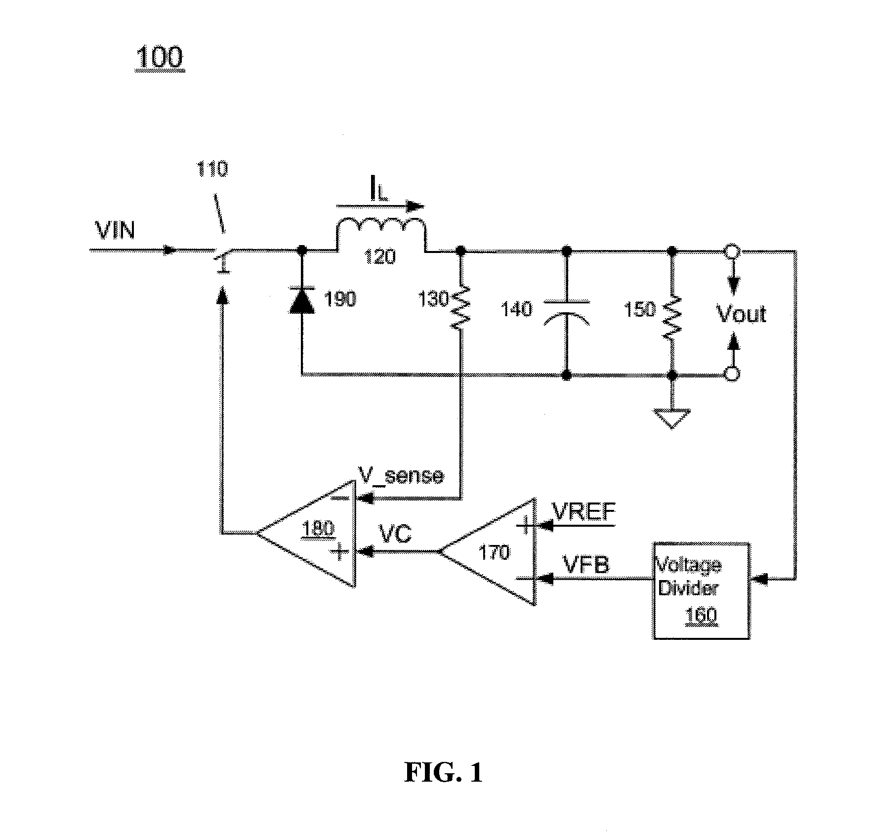 Self-adaptive current-mode-control circuit for a switching regulator