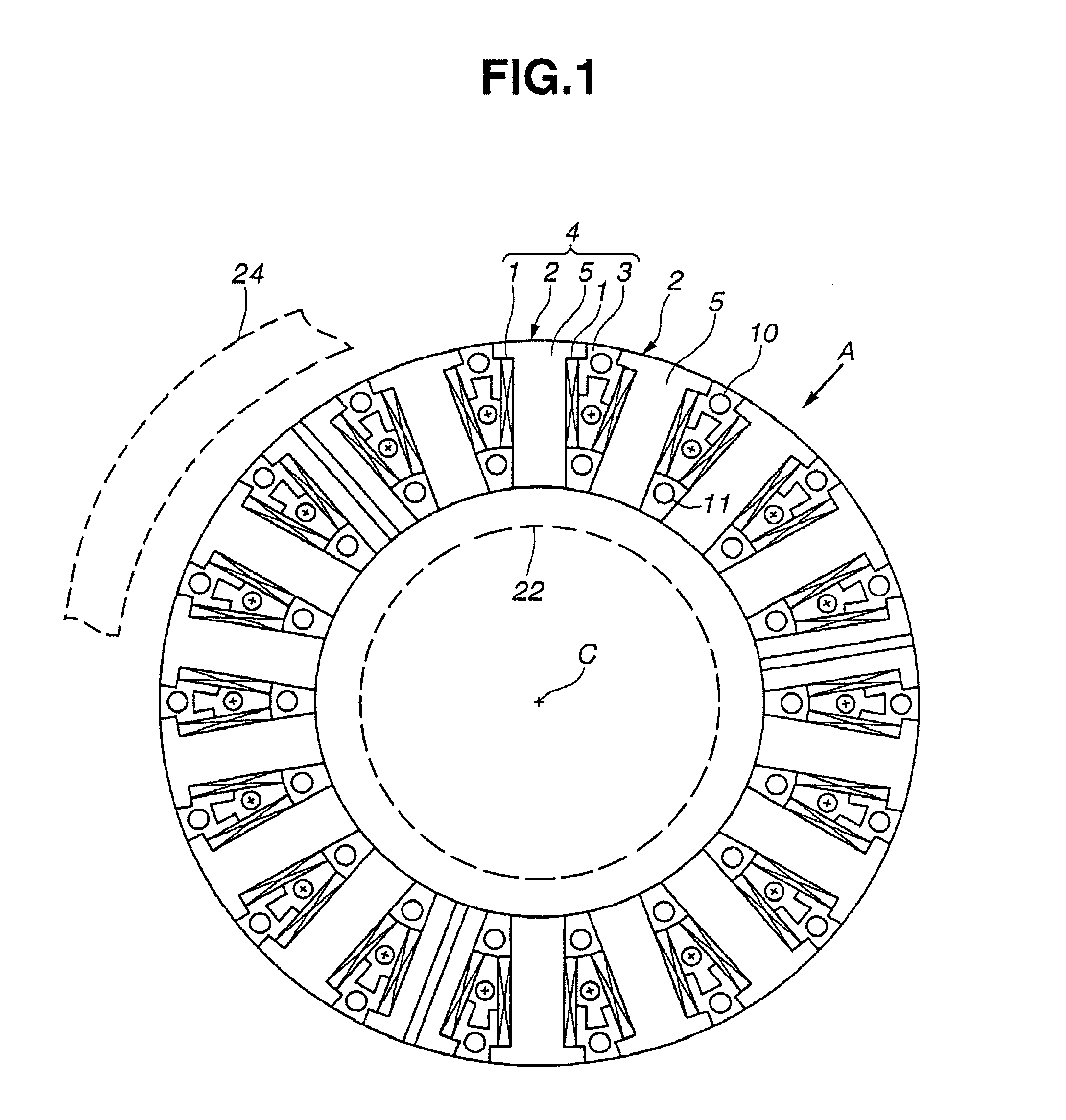 Stator for rotary electric machine