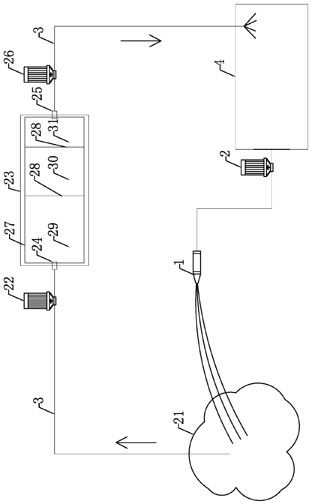 Dredging system based on mobile platform and environment-friendly dredging method