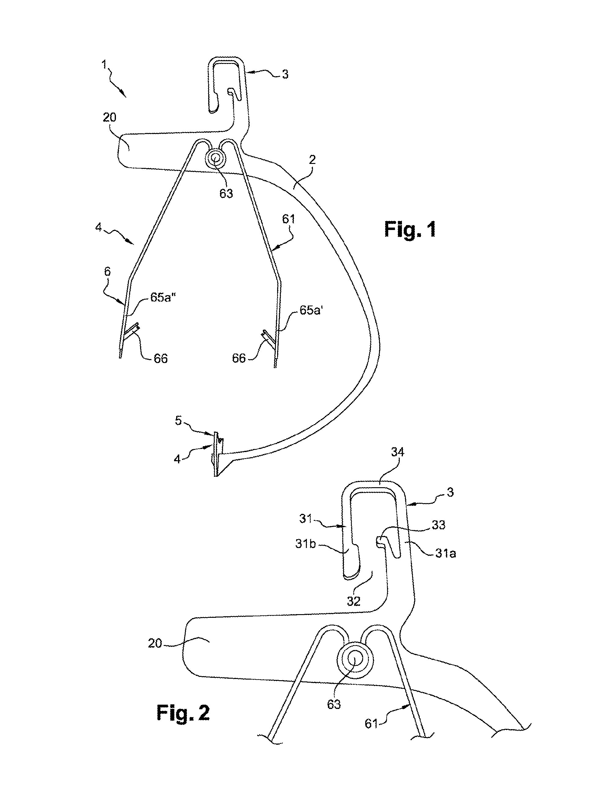 Lens-holder with offset hook