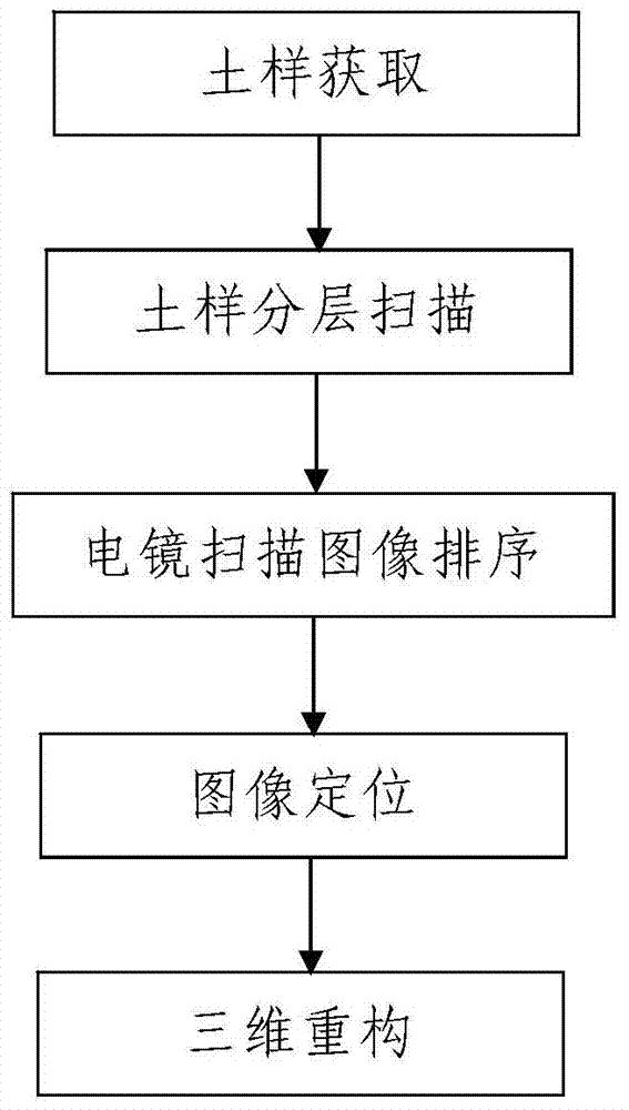 Three-dimensional reconstruction method for soil microstructure