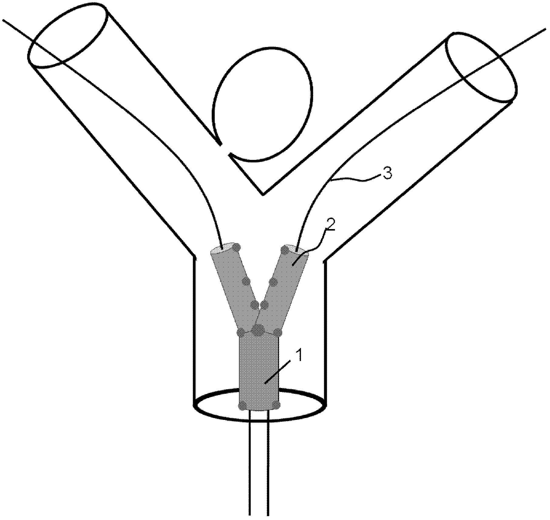 Biforked stent with membrane