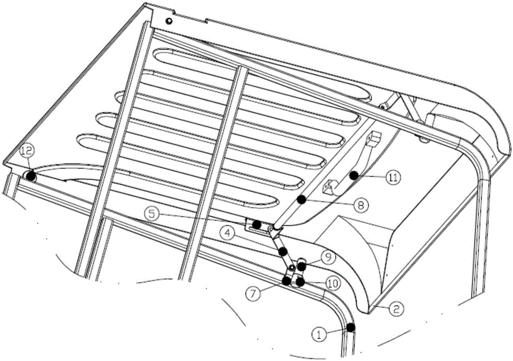 Self-locking type vehicle top cover