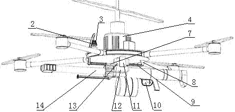 Automatic grenade launcher carrying rotor armed unmanned aerial vehicle