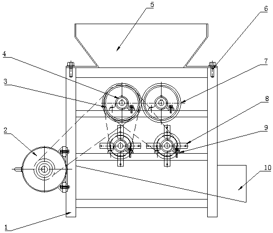 Small-size oat forage grass filament rubbing machine