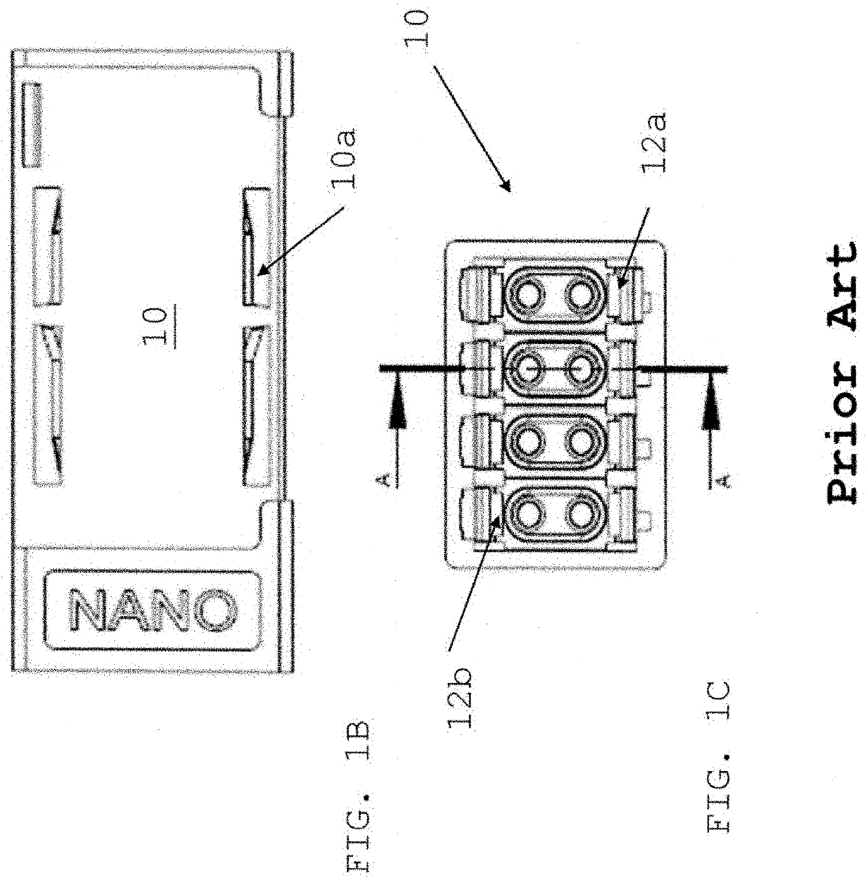 Small form factor fiber optic connector with resilient latching mechanism for securing within a hook-less receptacle