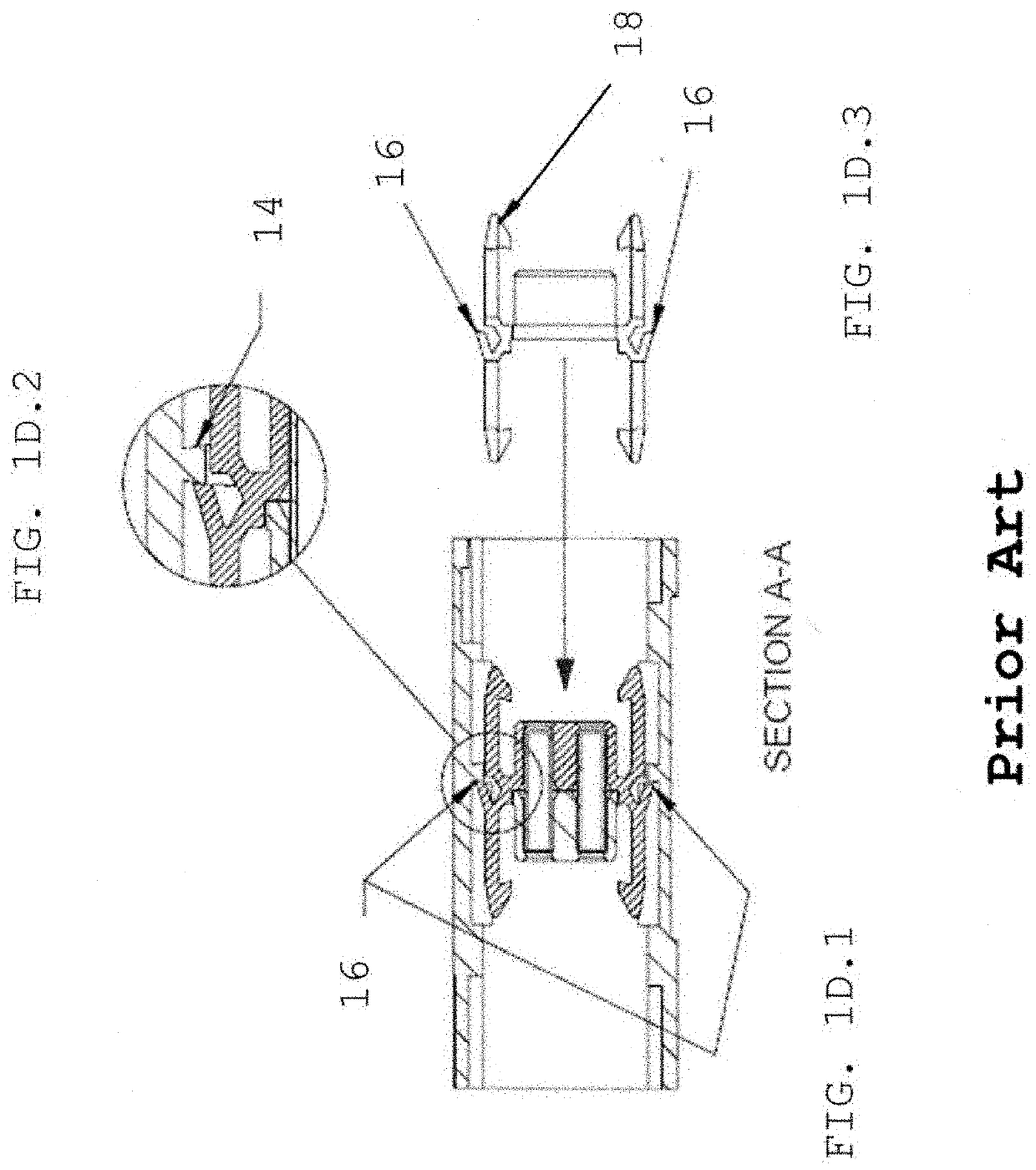 Small form factor fiber optic connector with resilient latching mechanism for securing within a hook-less receptacle