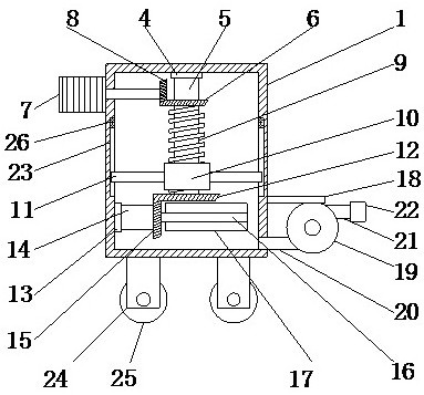 A pesticide spraying device for preventing pesticide precipitation