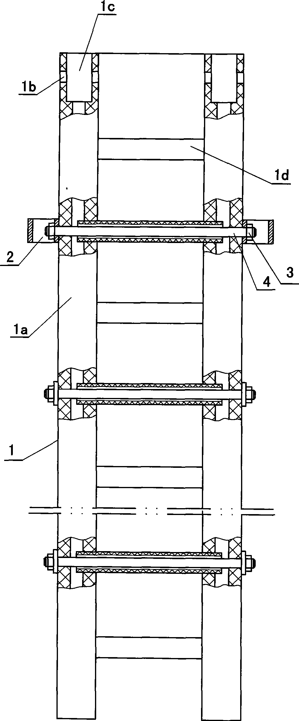 Insulating combined ladder and combined erecting method thereof