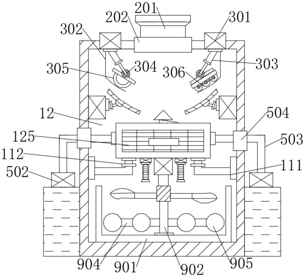 Slurry mixing and oil stirring device for sesame oil processing