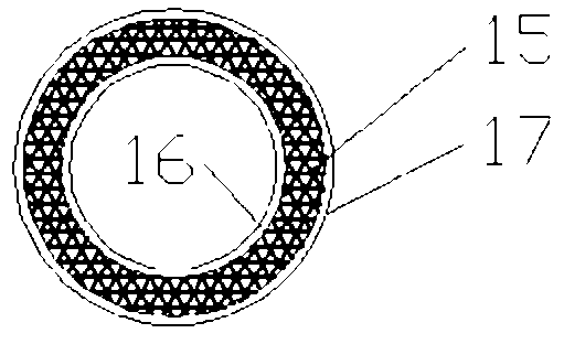 Preparation method of hollow fiber pipe in overlay film