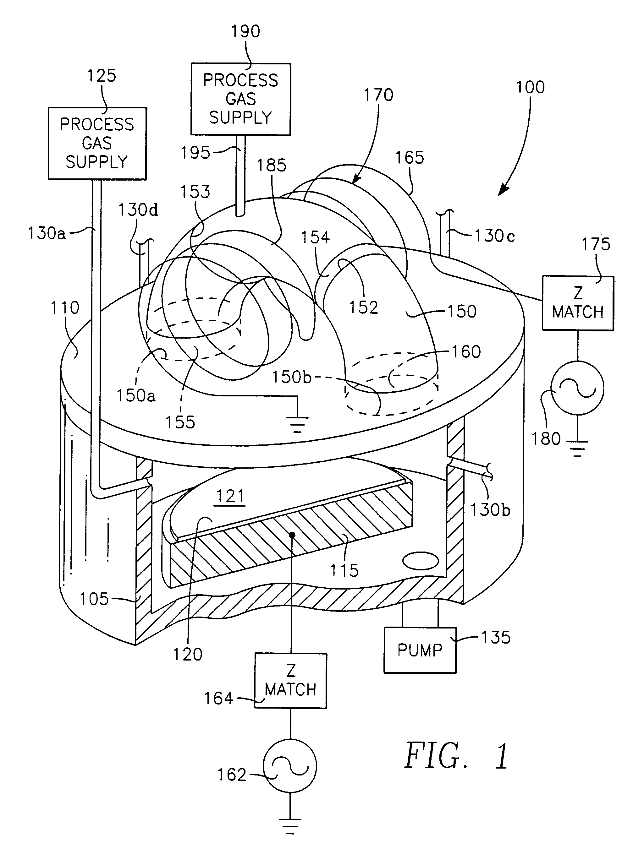 Plasma immersion ion implantation apparatus including a plasma source having low dissociation and low minimum plasma voltage