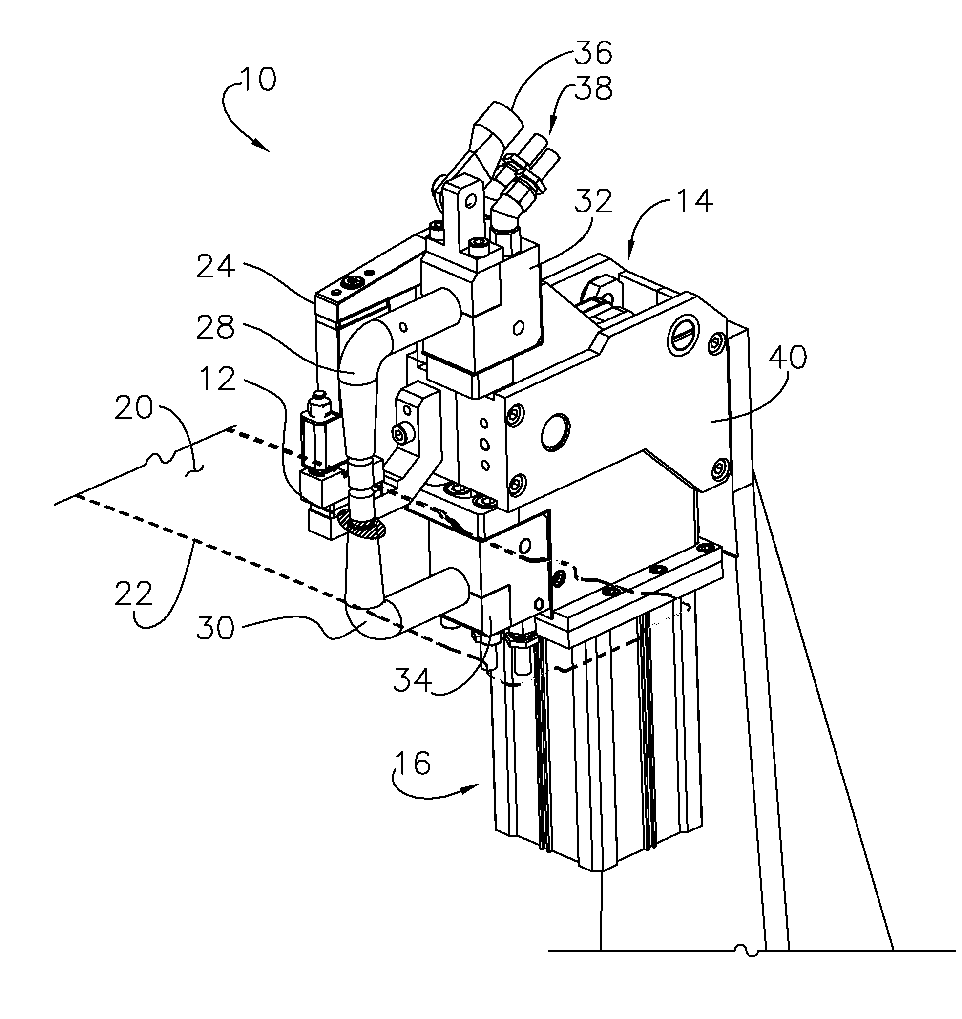 Single drive and source for adjacently clamping and resistance welding