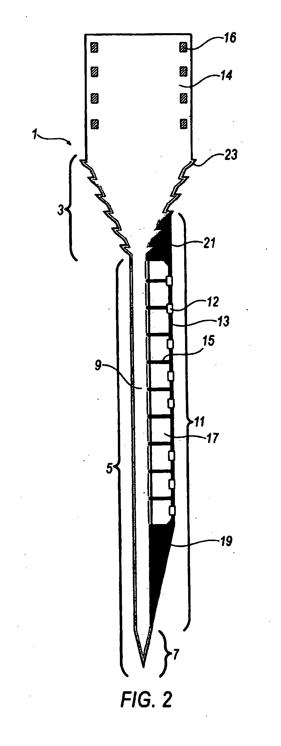 Microelectrode with laterally extending platform for reduction of tissue encapsulation