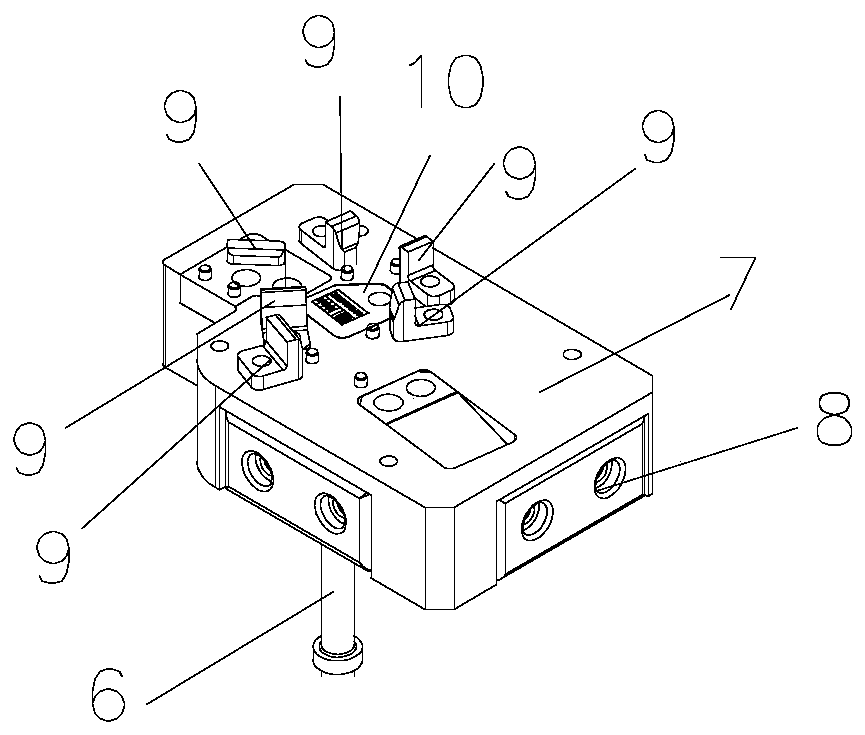 Stamping die for flanging processing of plate-shaped parts