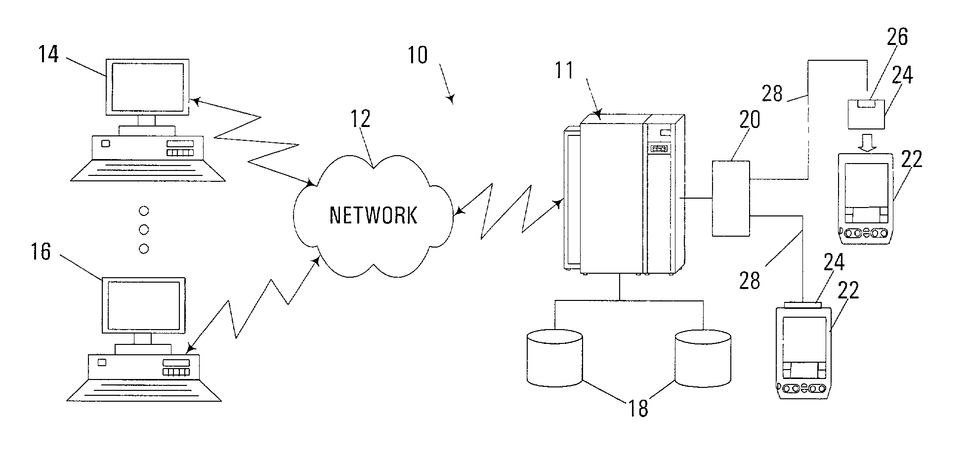 Handheld computer console emulation module and method of managing a logically-partitioned multi-user computer with same