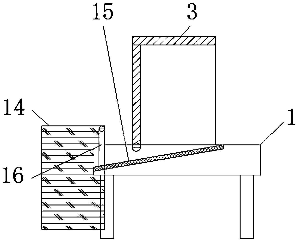 A metal electromechanical derusting device that is convenient for fixing hardware accessories