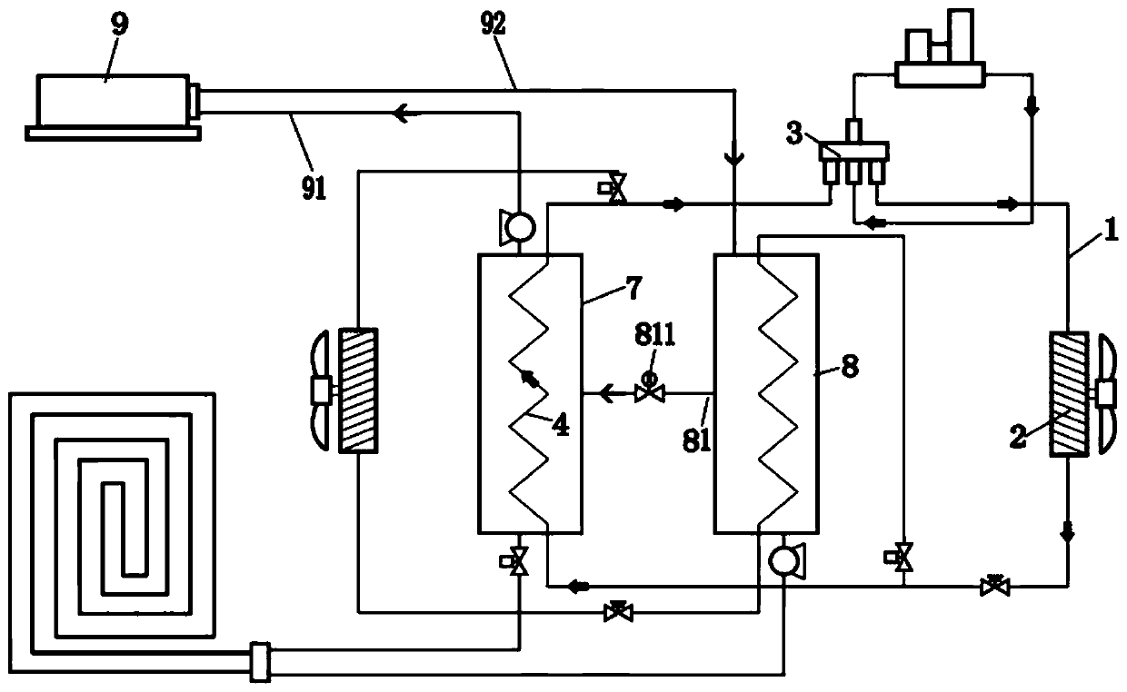 Modular floor heater and air conditioner all-in-one machine