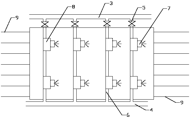 Water coating system of glass fiber chopped yarns and water coating method of the water coating system