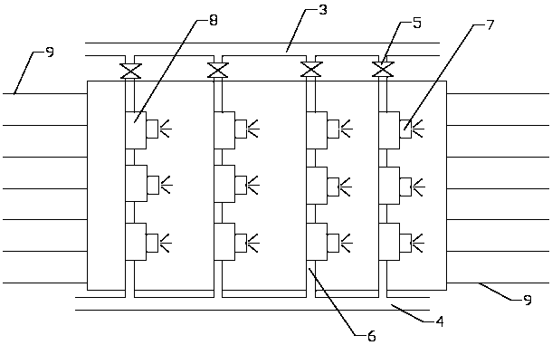 Water coating system of glass fiber chopped yarns and water coating method of the water coating system