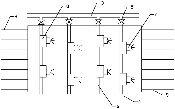 Water coating system of glass fiber chopped yarns and water coating method of the water coating system