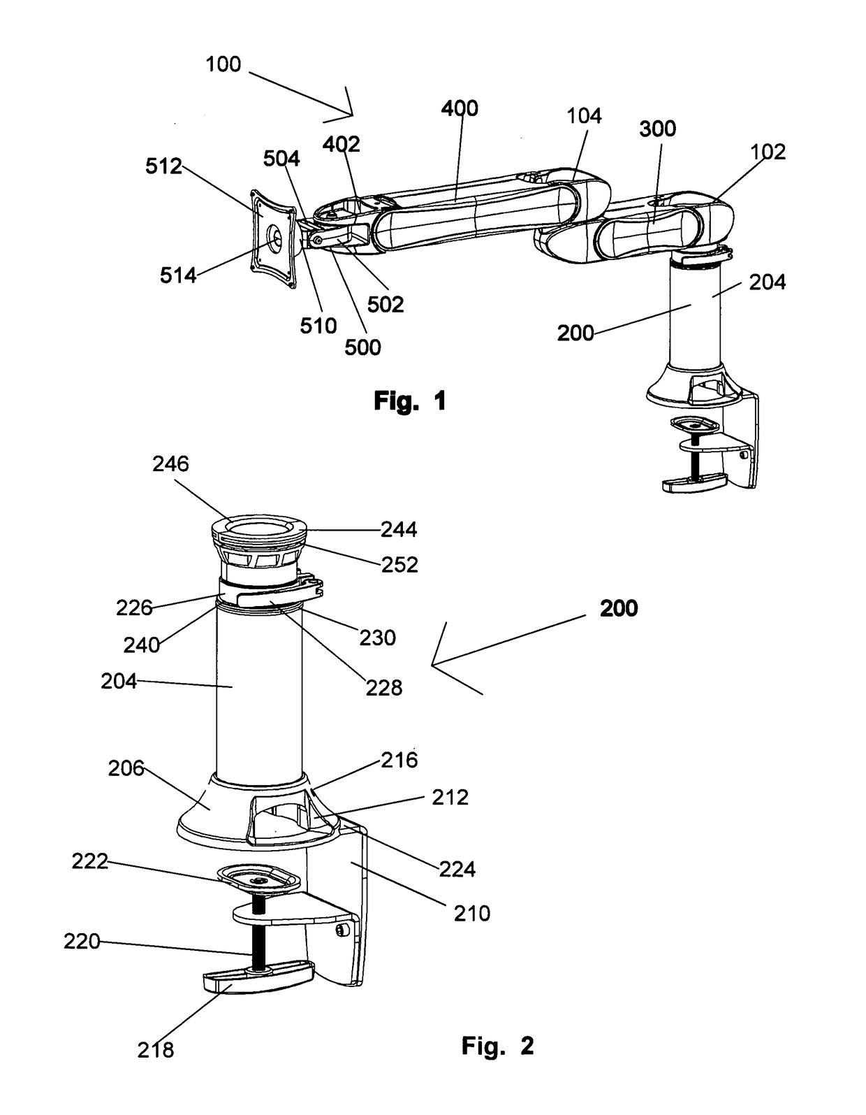 Modular monitor support assembly