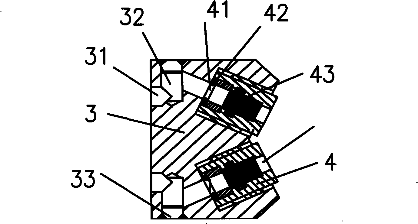 Pre-mixed abrasive high pressure water-jet system rotary pipe joint structure