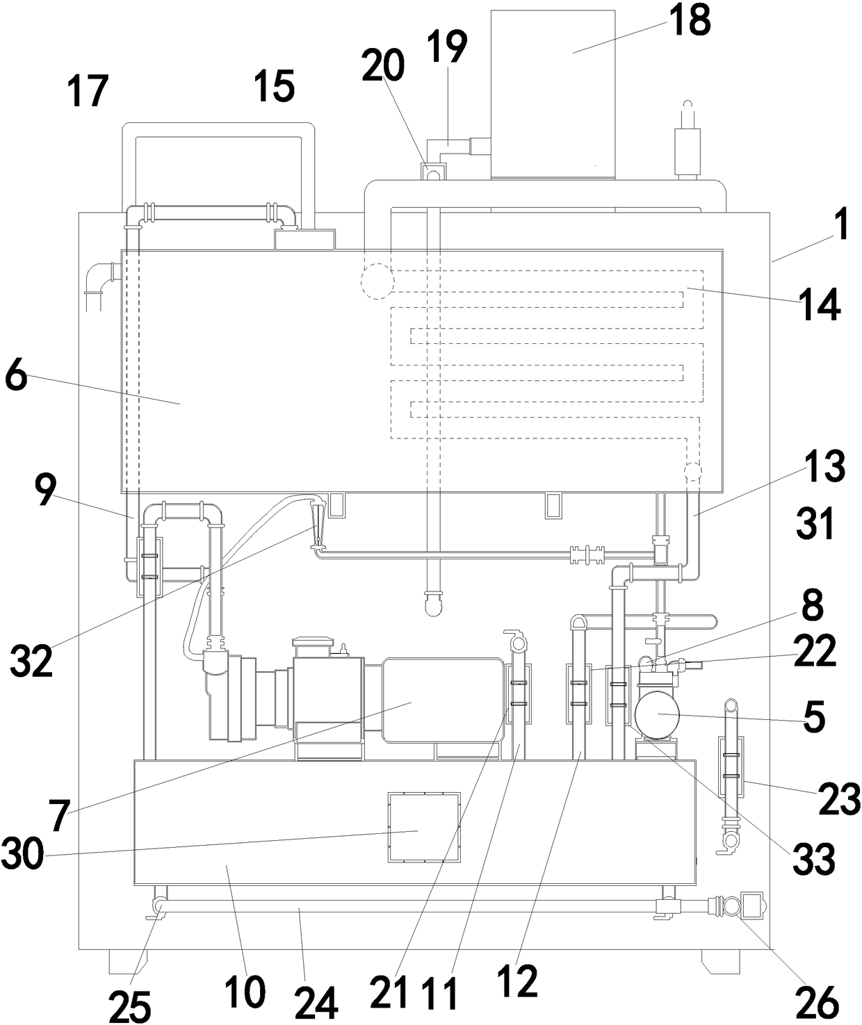 High-frequency steam vacuum drying box and achieving method thereof