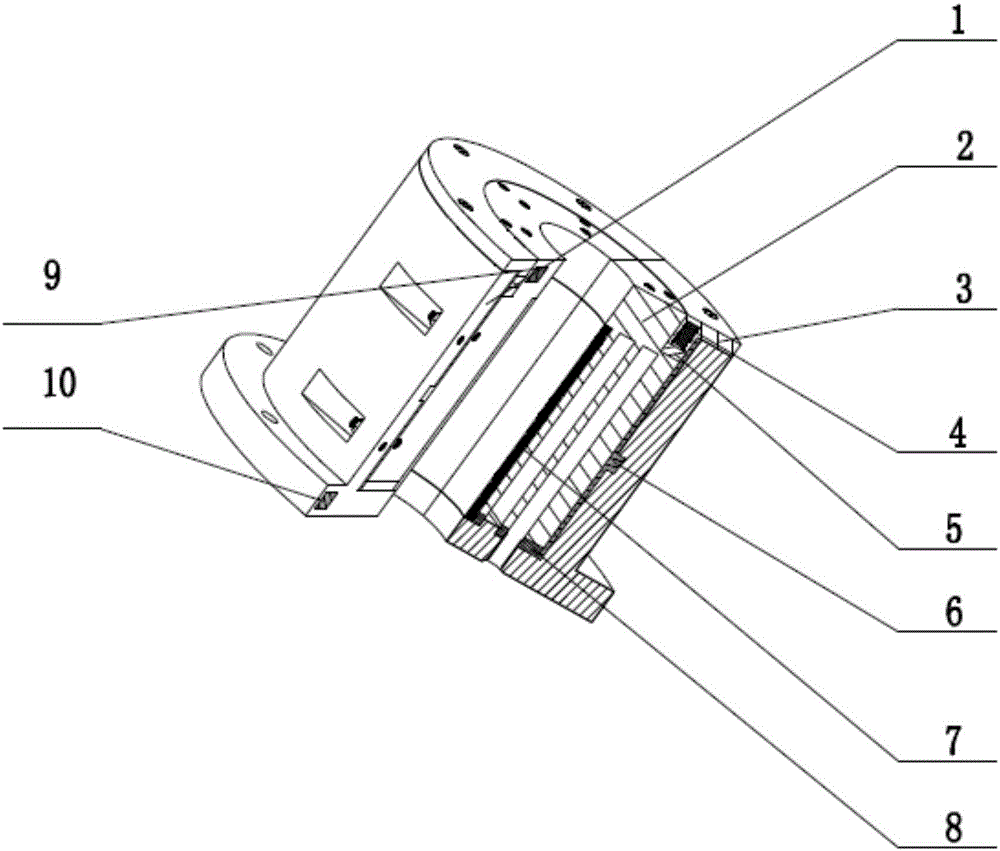 Flange sectioning connection type rotary connector