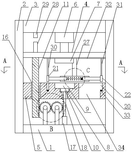 Punching device for automatic demolding