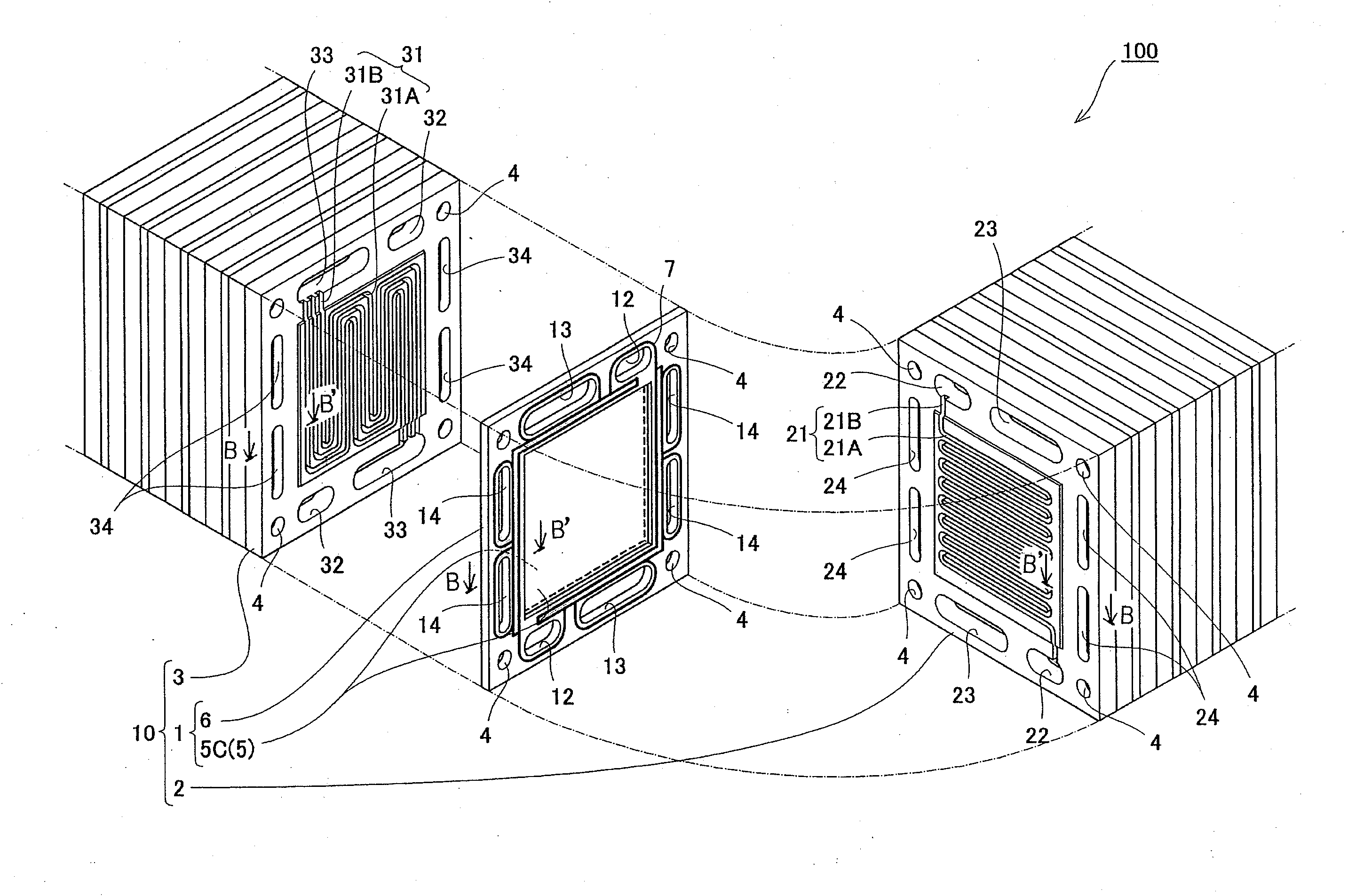 Electrode-membrane-frame assembly for fuel cell, polyelectrolyte fuel cell and manufacturing method therefor