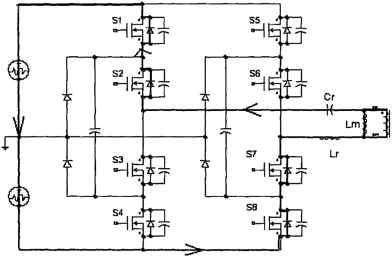 PWM control method for three-level LLC converter