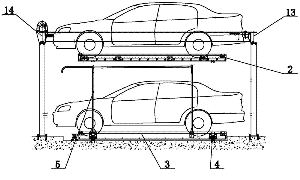 Lifting horizontal-moving type parking equipment