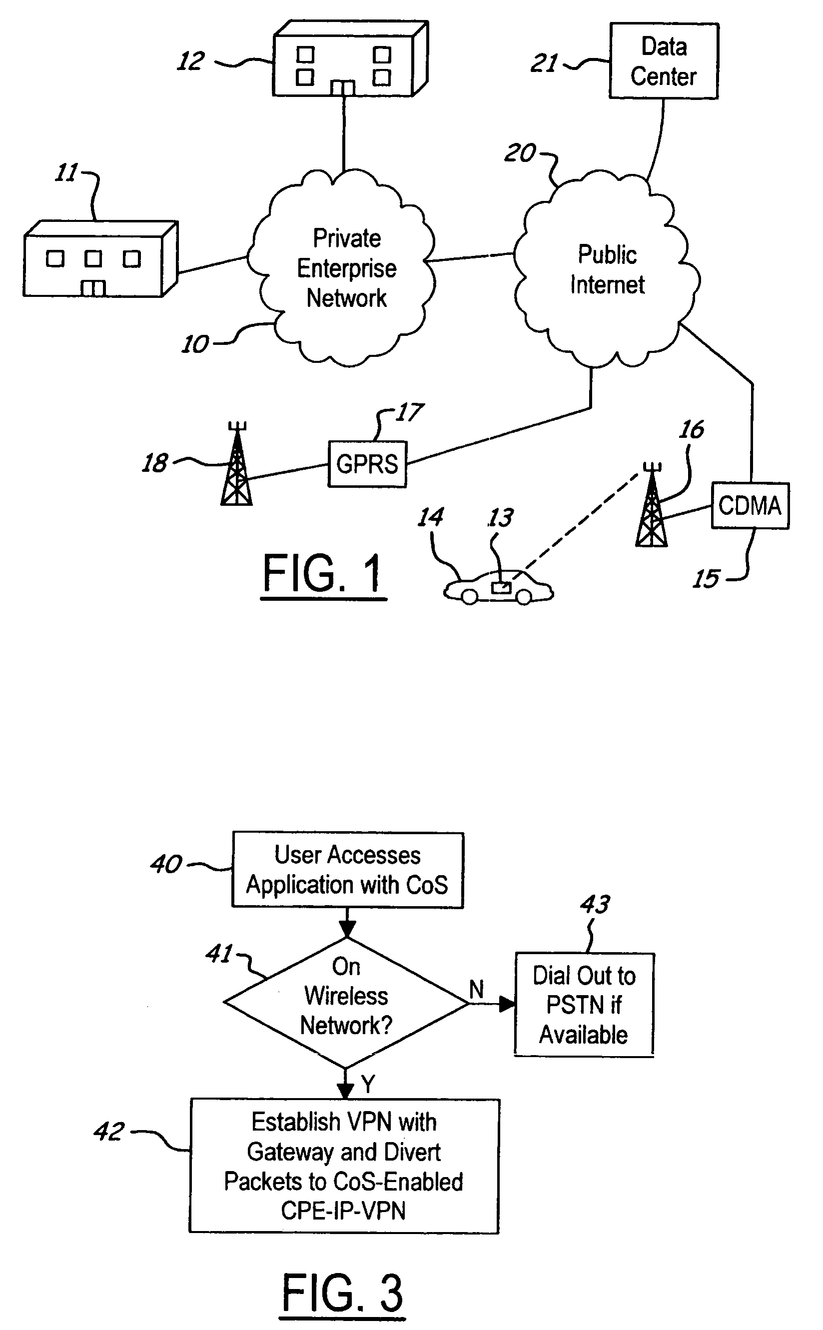 Integrated wireline and wireless end-to-end virtual private networking