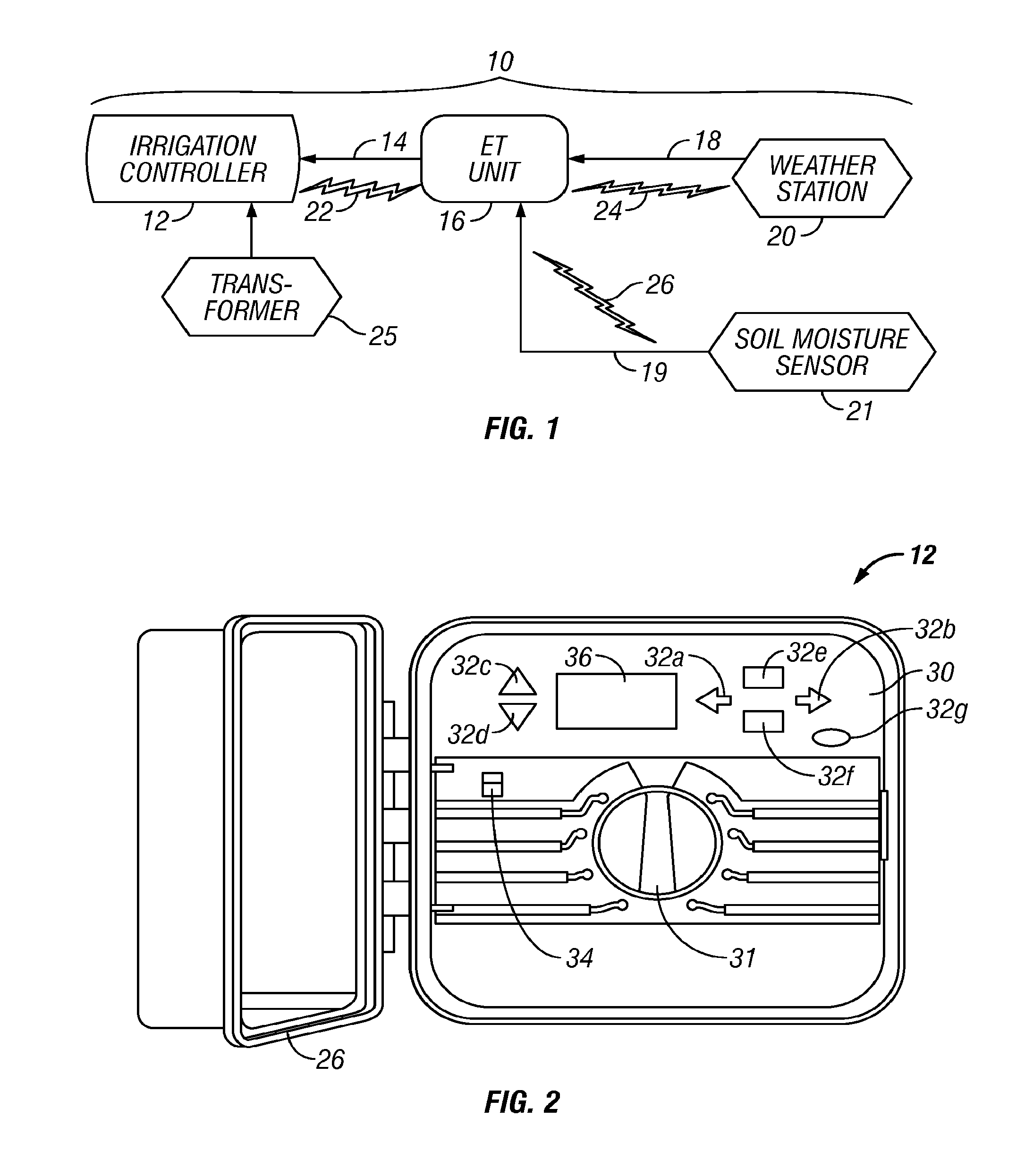 Irrigation system with et based seasonal watering adjustment and soil moisture sensor shutoff