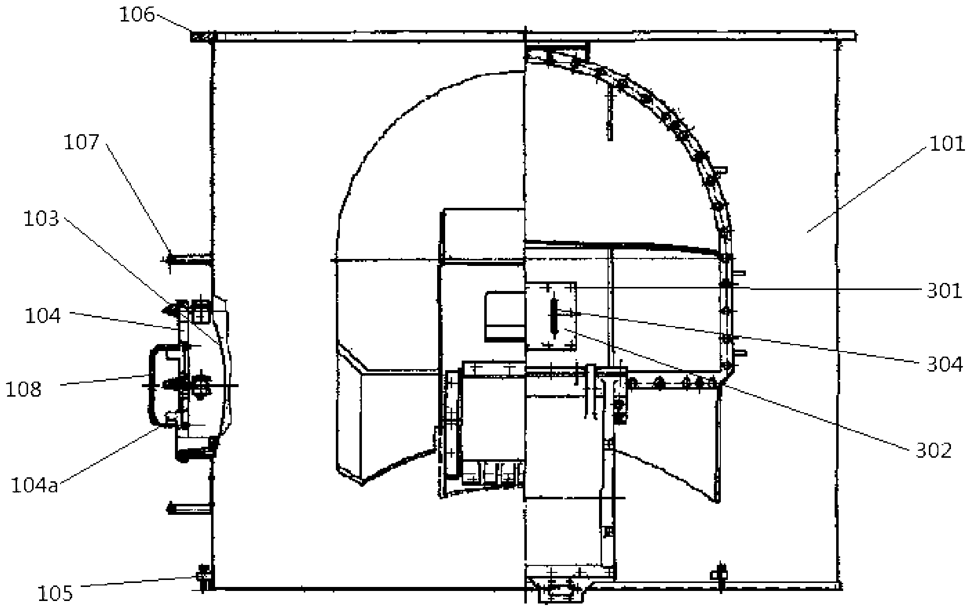 Installation structure of grinding roller casing of roller type grinder