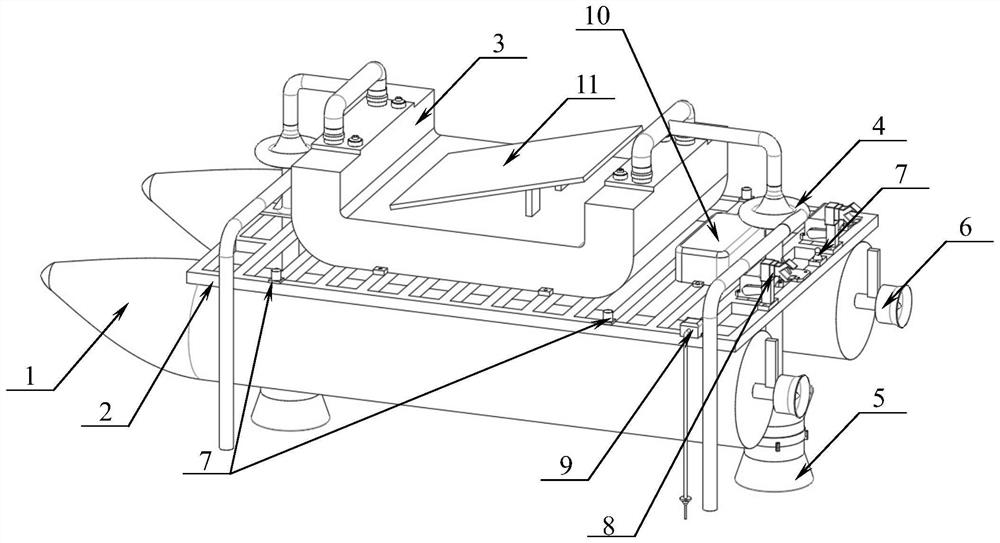 Oscillating water column type novel oxygenation ship based on turbocharging technology and oxygenation method thereof