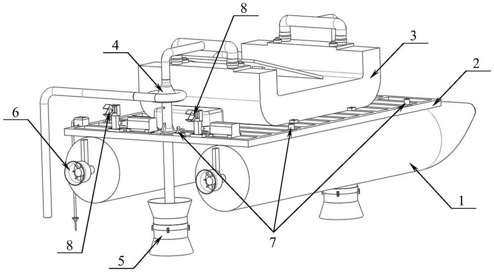 Oscillating water column type novel oxygenation ship based on turbocharging technology and oxygenation method thereof