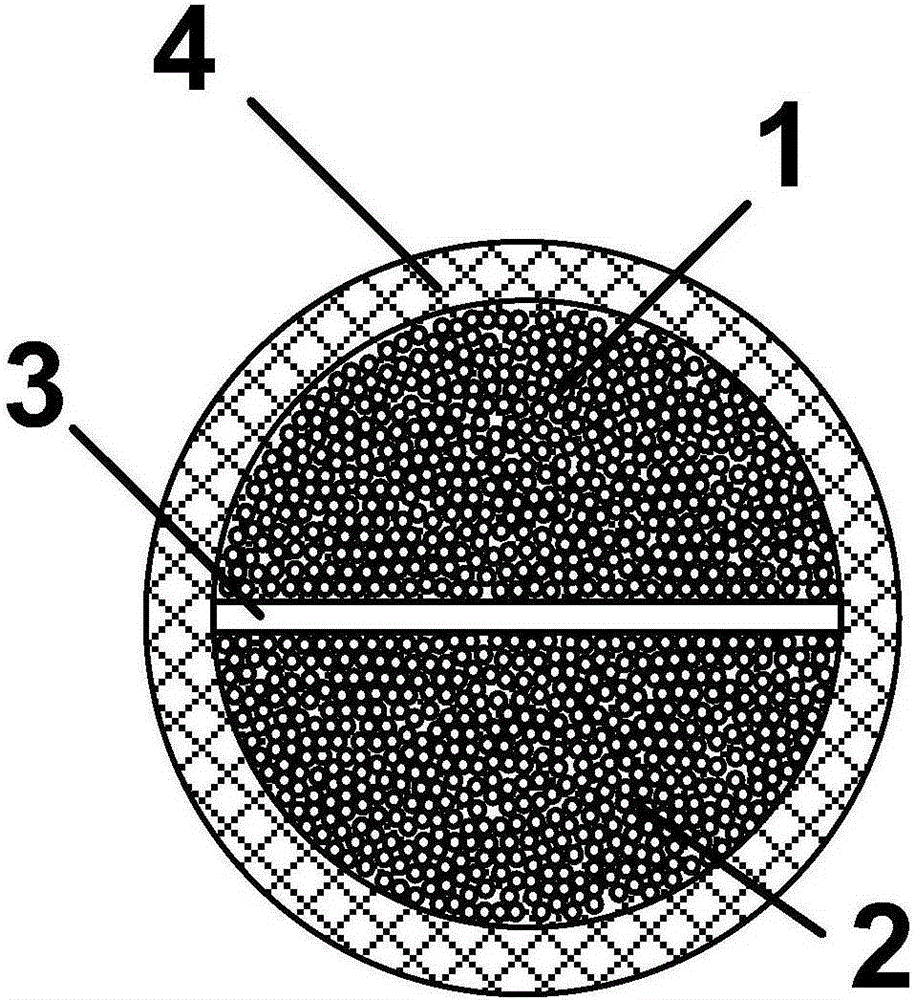 A U-shaped hollow fiber membrane element and module with single-side encapsulation