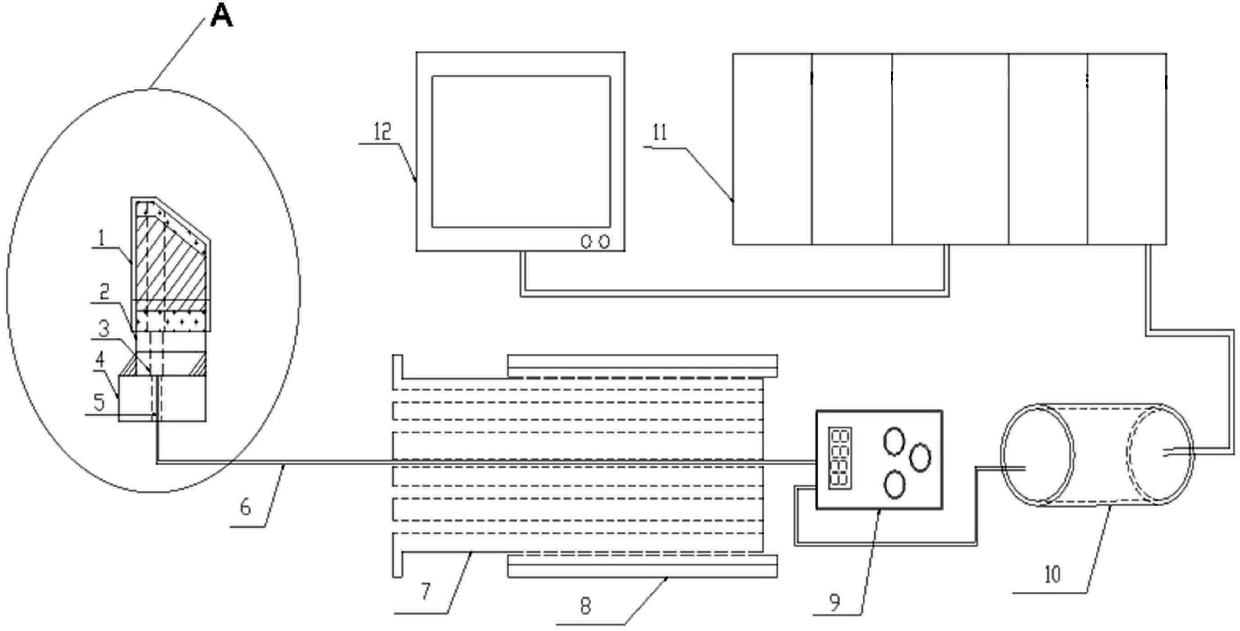 Detection device and detection method for wear loss of shield machine cutter